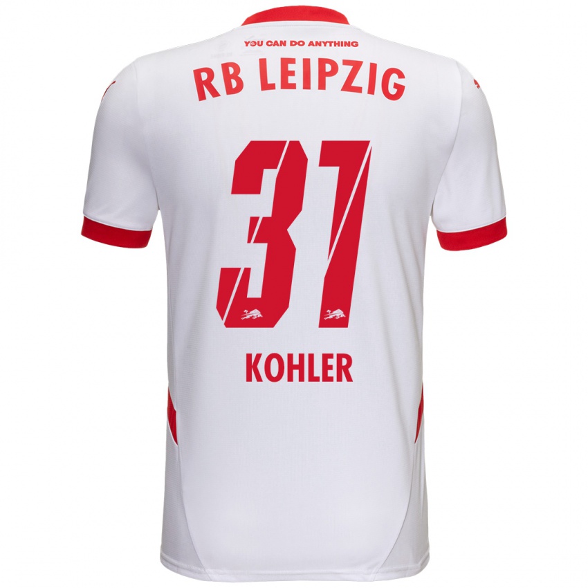 Kinder Tim Köhler #31 Weiß Rot Heimtrikot Trikot 2024/25 T-Shirt Österreich