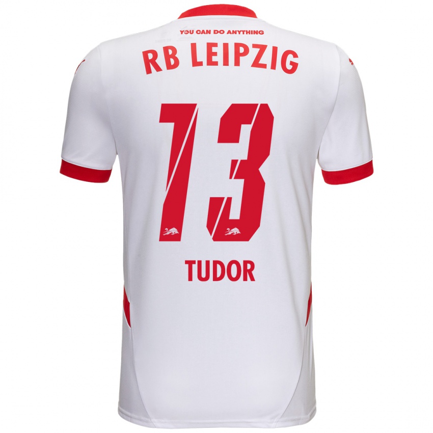 Kinder Aaron Tudor #13 Weiß Rot Heimtrikot Trikot 2024/25 T-Shirt Österreich