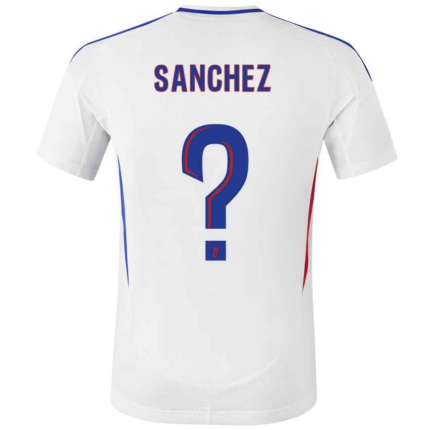 Kinder Florent Sanchez #0 Weiß Blau Heimtrikot Trikot 2024/25 T-Shirt Österreich