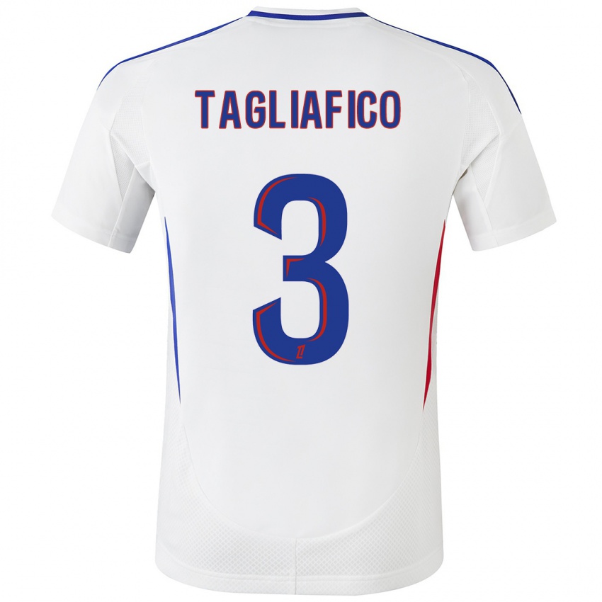 Kinder Nicolas Tagliafico #3 Weiß Blau Heimtrikot Trikot 2024/25 T-Shirt Österreich