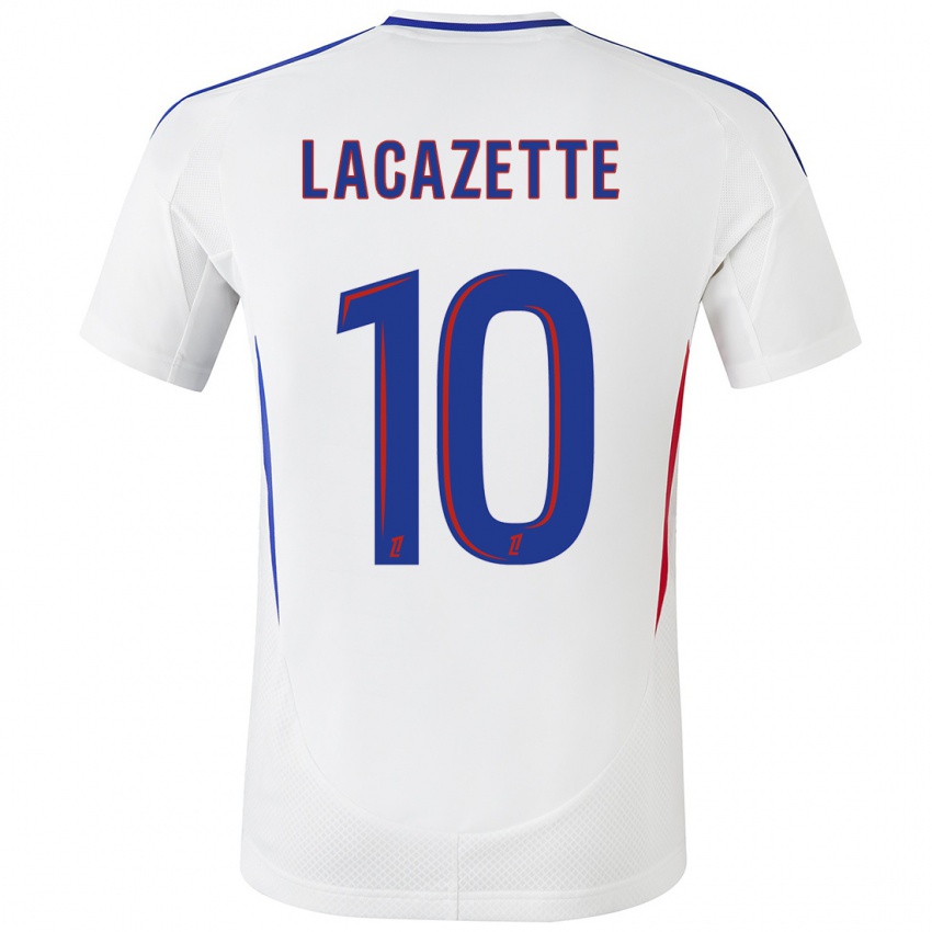 Kinder Alexandre Lacazette #10 Weiß Blau Heimtrikot Trikot 2024/25 T-Shirt Österreich