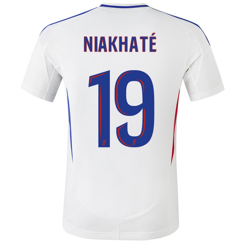 Kinder Moussa Niakhaté #19 Weiß Blau Heimtrikot Trikot 2024/25 T-Shirt Österreich