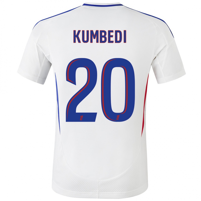 Kinder Saël Kumbedi #20 Weiß Blau Heimtrikot Trikot 2024/25 T-Shirt Österreich