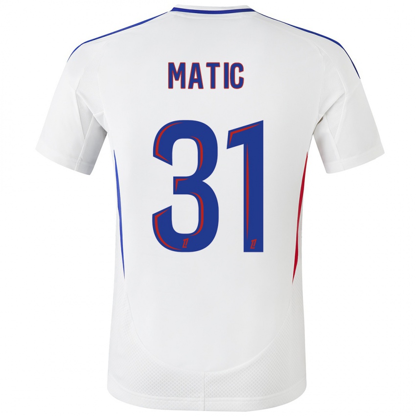 Kinder Nemanja Matic #31 Weiß Blau Heimtrikot Trikot 2024/25 T-Shirt Österreich