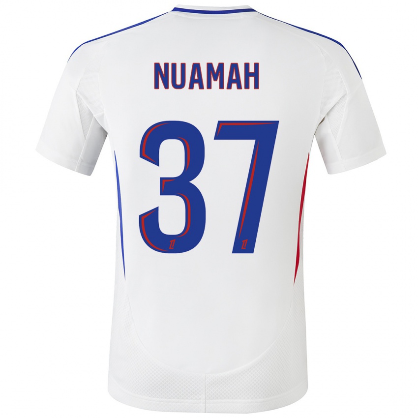 Kinder Ernest Nuamah #37 Weiß Blau Heimtrikot Trikot 2024/25 T-Shirt Österreich