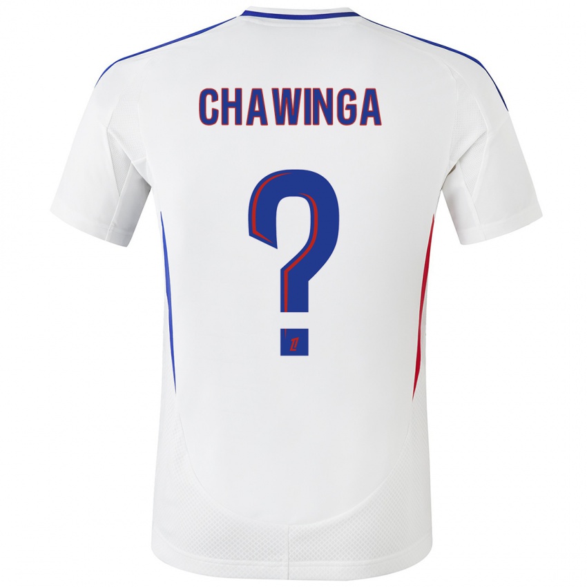 Kinder Tabitha Chawinga #0 Weiß Blau Heimtrikot Trikot 2024/25 T-Shirt Österreich