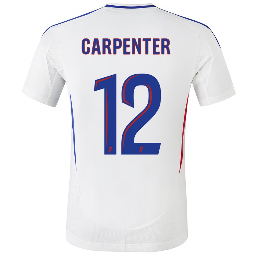 Kinder Ellie Carpenter #12 Weiß Blau Heimtrikot Trikot 2024/25 T-Shirt Österreich