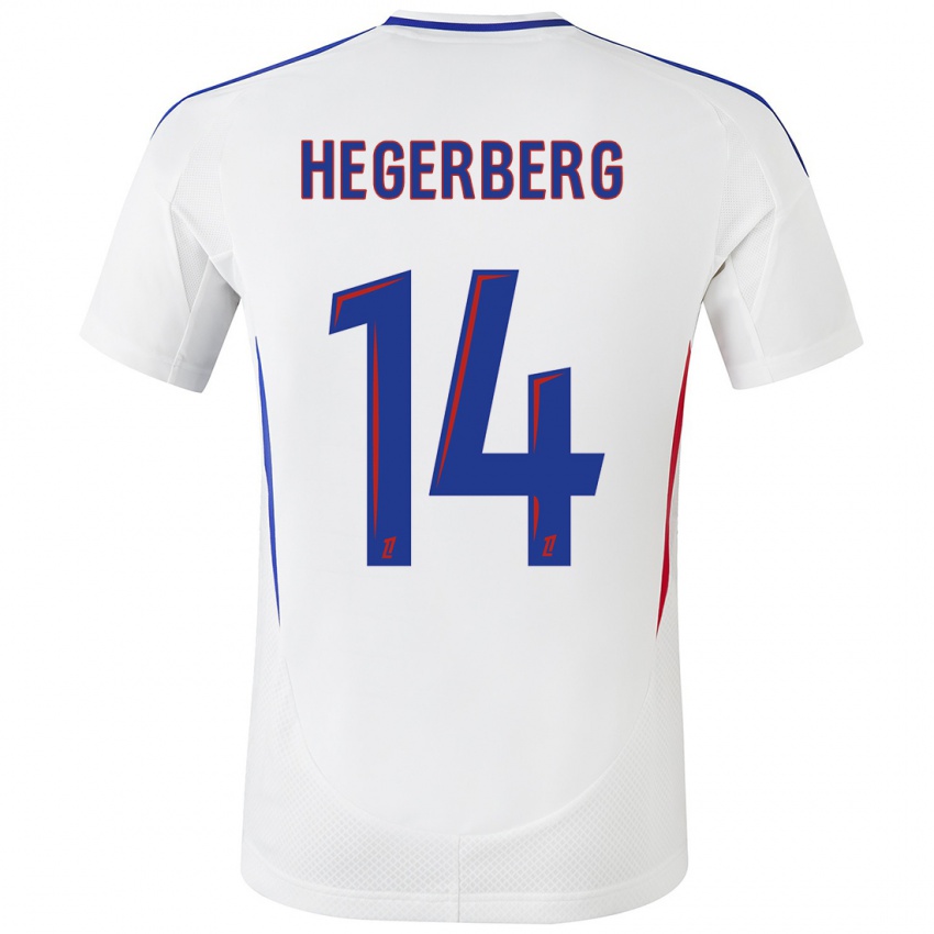 Kinder Ada Hegerberg #14 Weiß Blau Heimtrikot Trikot 2024/25 T-Shirt Österreich