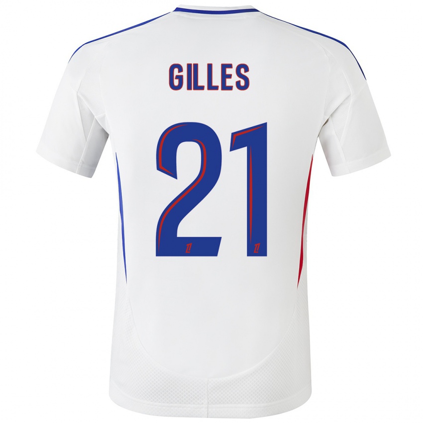 Kinder Vanessa Gilles #21 Weiß Blau Heimtrikot Trikot 2024/25 T-Shirt Österreich