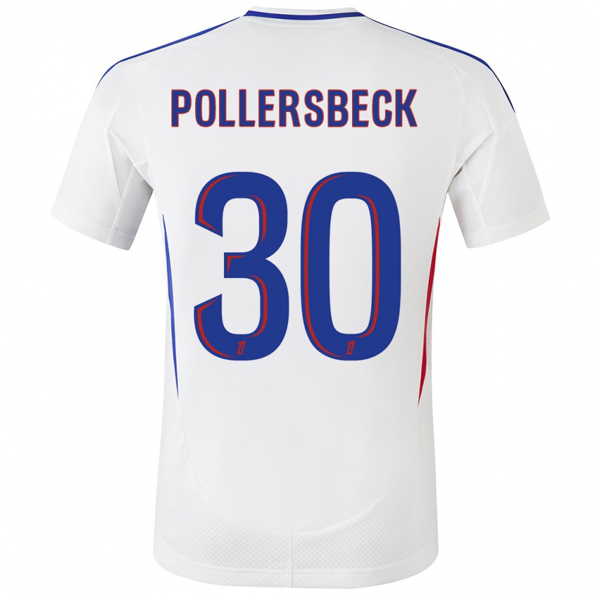 Kinder Julian Pollersbeck #30 Weiß Blau Heimtrikot Trikot 2024/25 T-Shirt Österreich