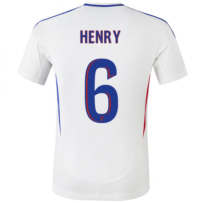 Kinder Amandine Henry #6 Weiß Blau Heimtrikot Trikot 2024/25 T-Shirt Österreich