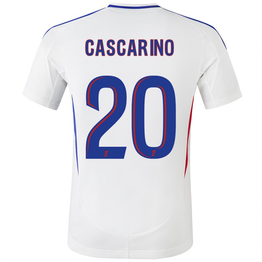 Kinder Delphine Cascarino #20 Weiß Blau Heimtrikot Trikot 2024/25 T-Shirt Österreich