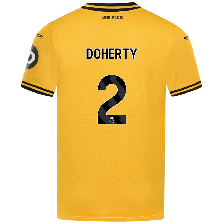 Kinder Matt Doherty #2 Gelb Heimtrikot Trikot 2024/25 T-Shirt Österreich