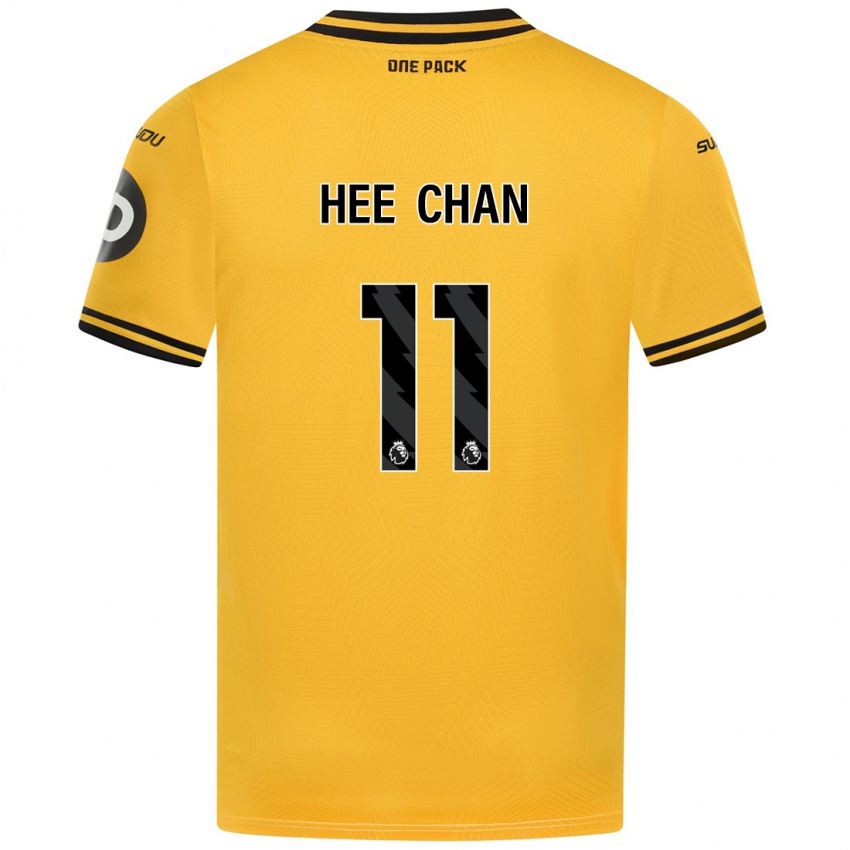 Kinder Hee-Chan Hwang #11 Gelb Heimtrikot Trikot 2024/25 T-Shirt Österreich