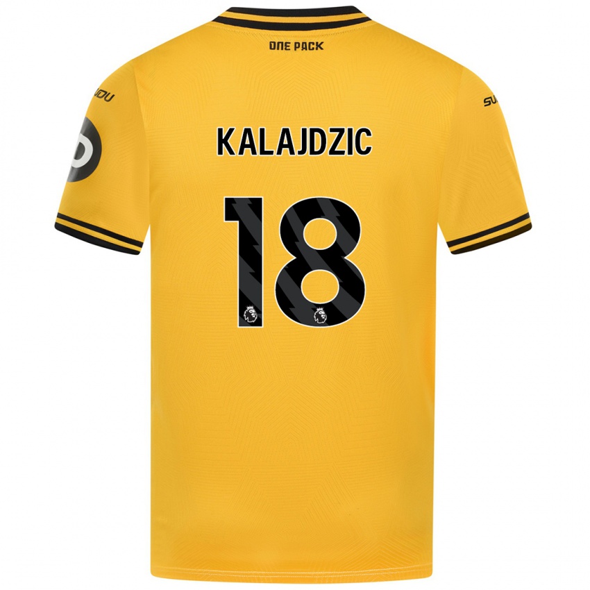 Kinder Sasa Kalajdzic #18 Gelb Heimtrikot Trikot 2024/25 T-Shirt Österreich