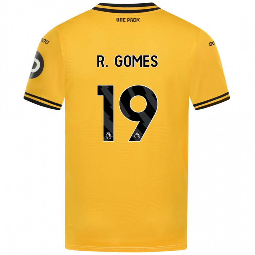 Kinder Rodrigo Gomes #19 Gelb Heimtrikot Trikot 2024/25 T-Shirt Österreich