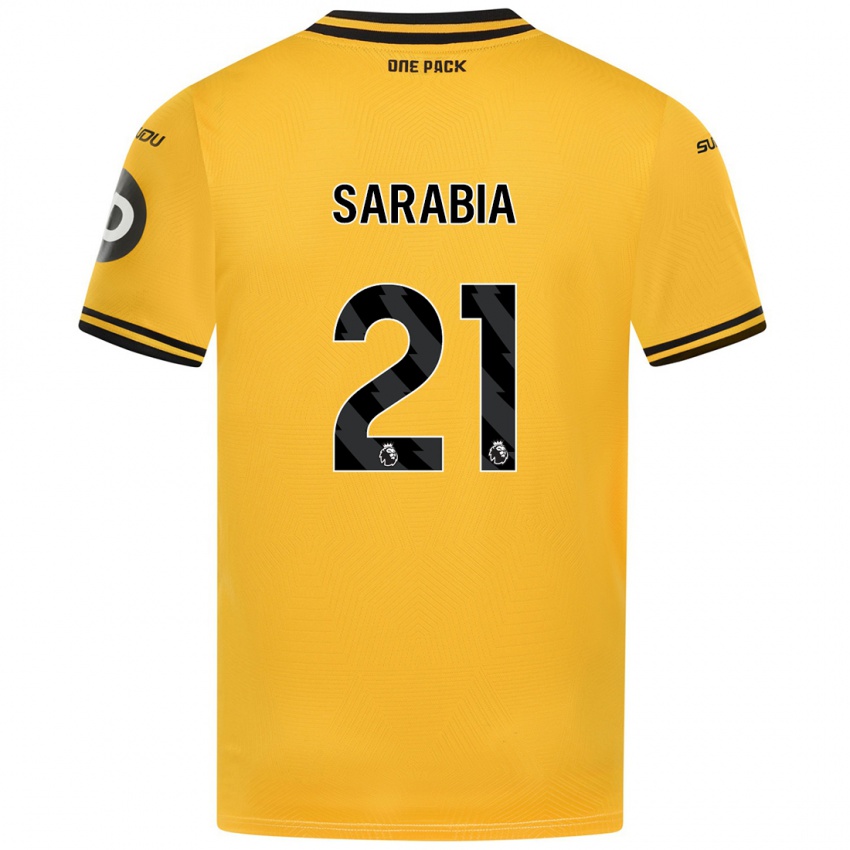 Kinder Pablo Sarabia #21 Gelb Heimtrikot Trikot 2024/25 T-Shirt Österreich