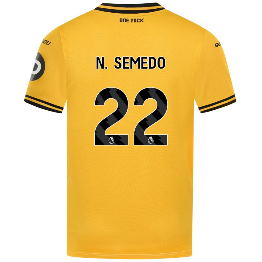 Kinder Nelson Semedo #22 Gelb Heimtrikot Trikot 2024/25 T-Shirt Österreich