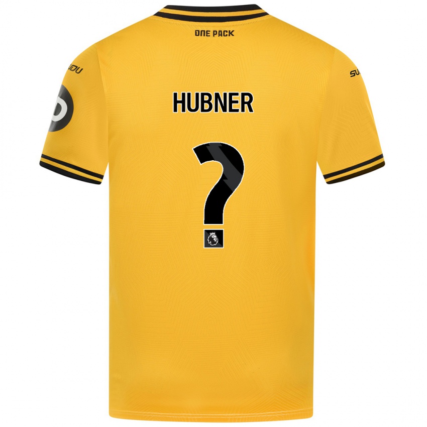 Kinder Justin Hubner #0 Gelb Heimtrikot Trikot 2024/25 T-Shirt Österreich