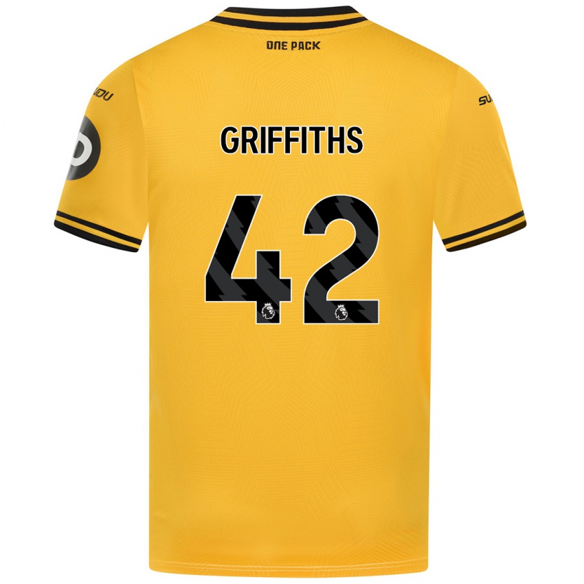 Kinder Harvey Griffiths #42 Gelb Heimtrikot Trikot 2024/25 T-Shirt Österreich