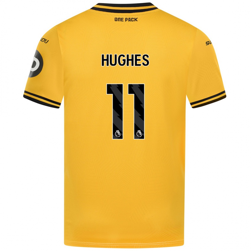 Kinder Amber Hughes #11 Gelb Heimtrikot Trikot 2024/25 T-Shirt Österreich