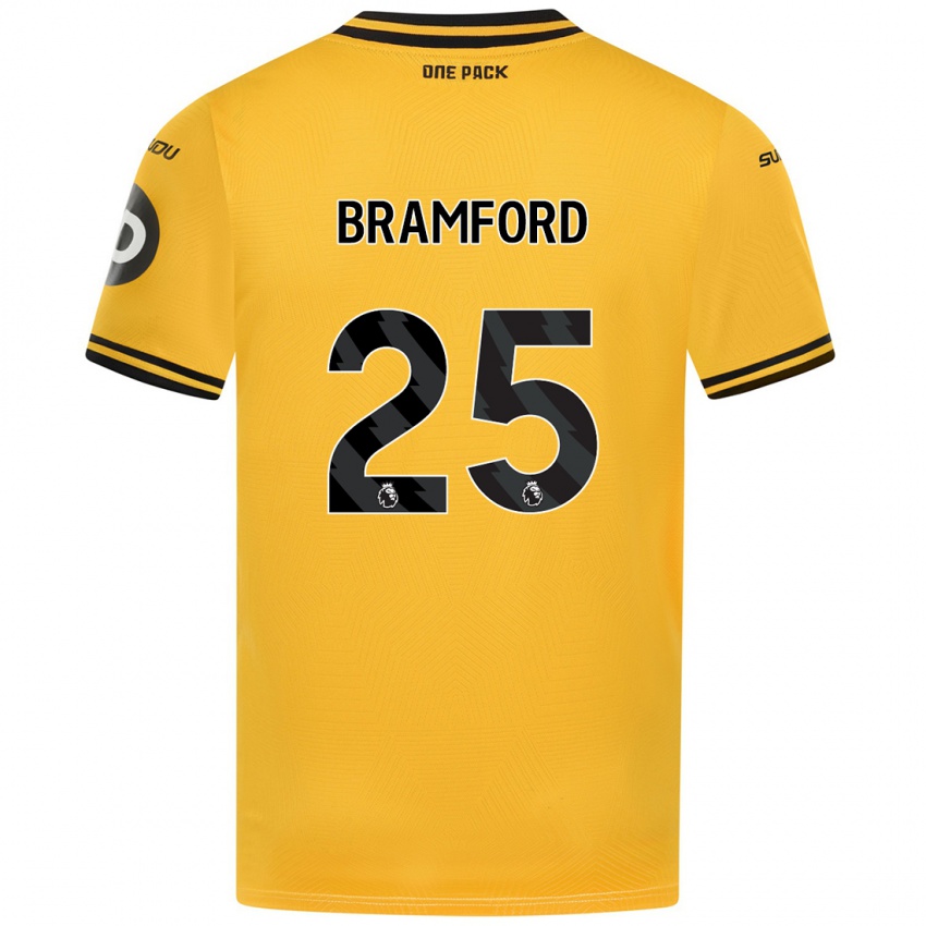 Kinder Sophie Bramford #25 Gelb Heimtrikot Trikot 2024/25 T-Shirt Österreich