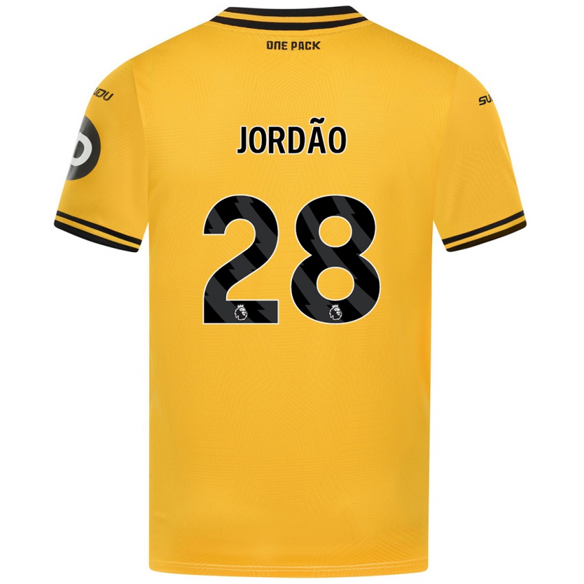 Kinder Bruno Jordao #28 Gelb Heimtrikot Trikot 2024/25 T-Shirt Österreich