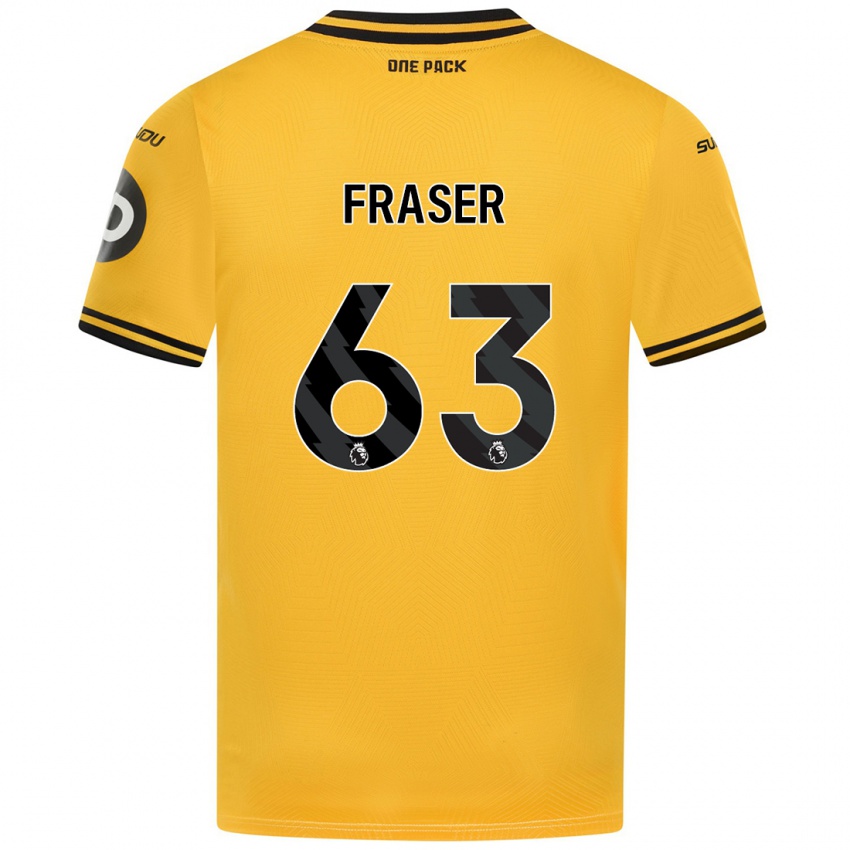 Kinder Nathan Fraser #63 Gelb Heimtrikot Trikot 2024/25 T-Shirt Österreich