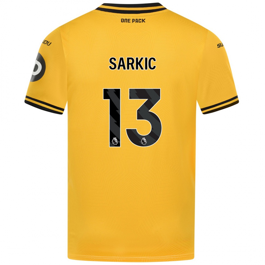 Kinder Matija Sarkic #13 Gelb Heimtrikot Trikot 2024/25 T-Shirt Österreich