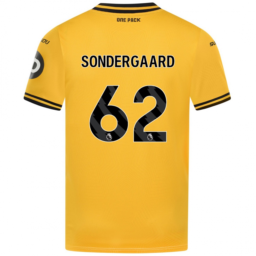 Kinder Andreas Sondergaard #62 Gelb Heimtrikot Trikot 2024/25 T-Shirt Österreich