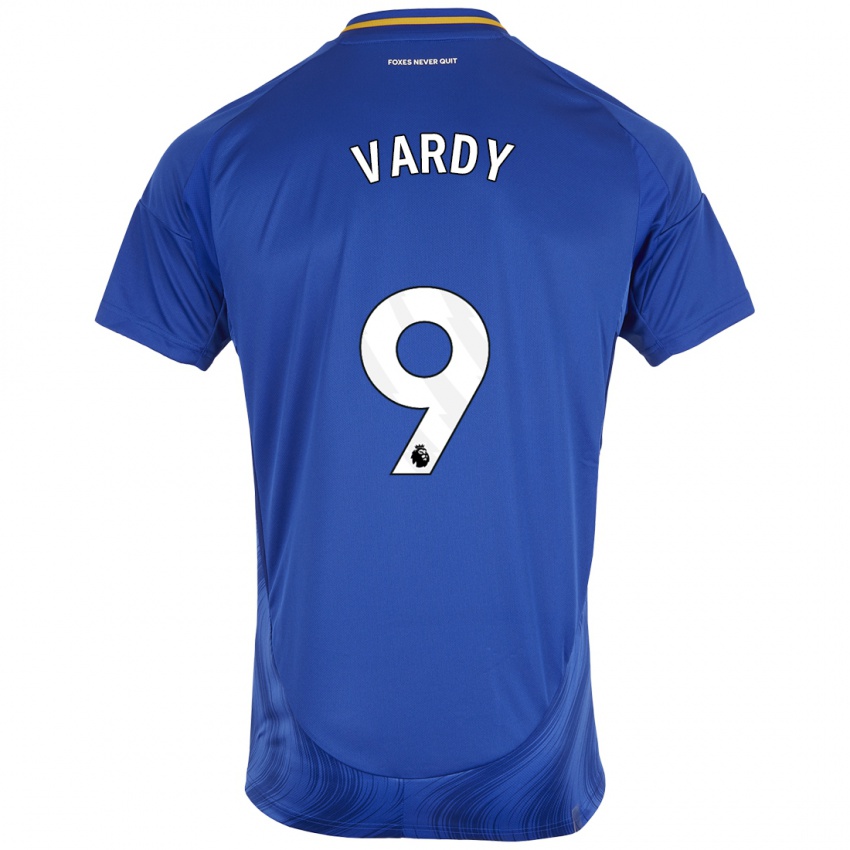 Kinder Jamie Vardy #9 Blau Weiß Heimtrikot Trikot 2024/25 T-Shirt Österreich