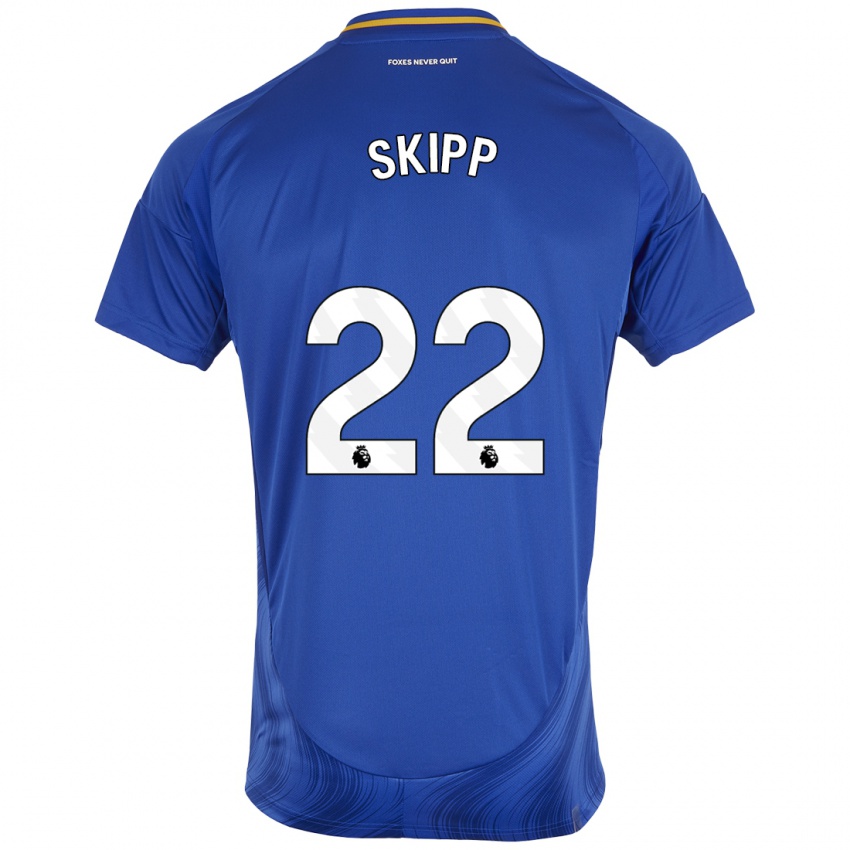 Kinder Oliver Skipp #22 Blau Weiß Heimtrikot Trikot 2024/25 T-Shirt Österreich