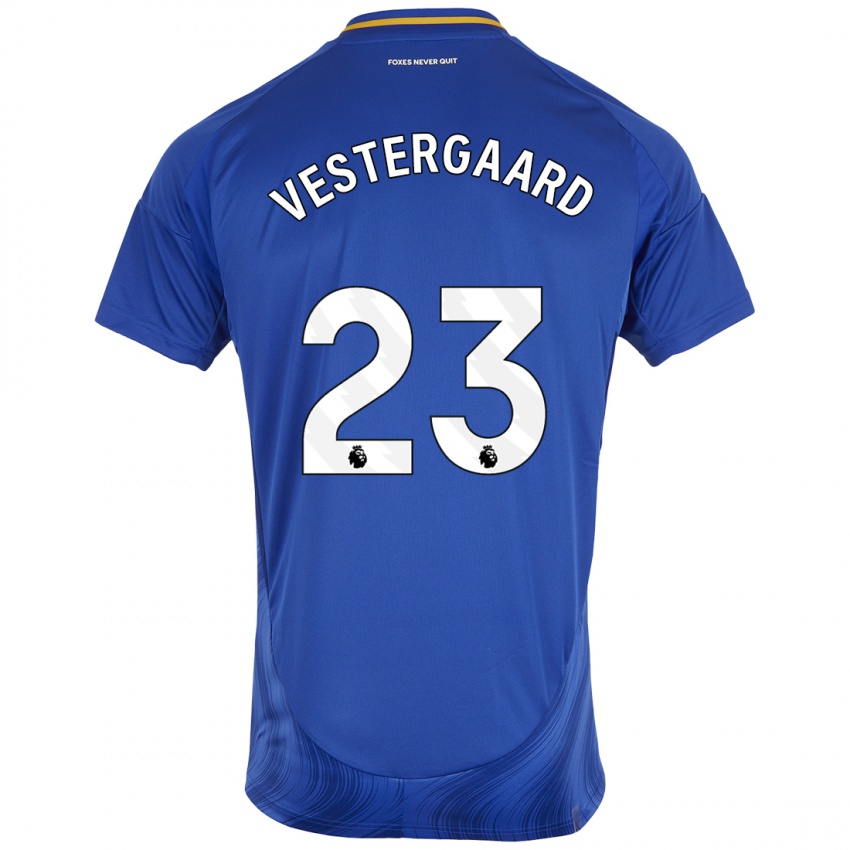 Kinder Jannik Vestergaard #23 Blau Weiß Heimtrikot Trikot 2024/25 T-Shirt Österreich