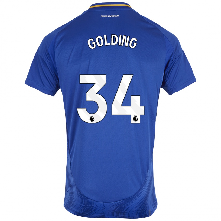 Kinder Michael Golding #34 Blau Weiß Heimtrikot Trikot 2024/25 T-Shirt Österreich