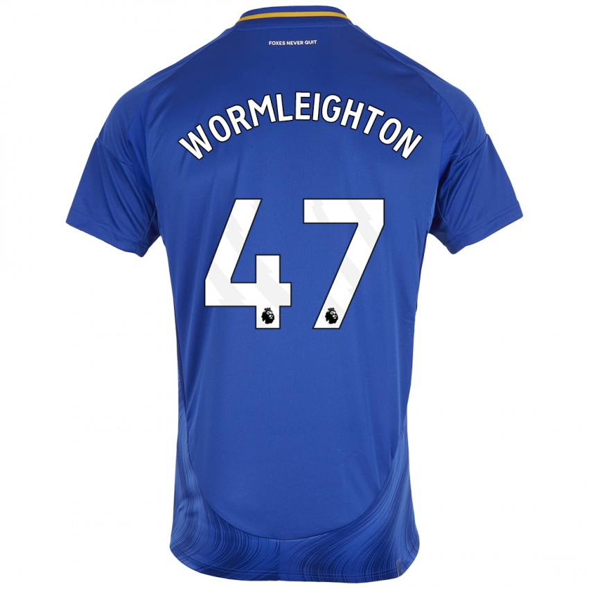 Kinder Joe Wormleighton #47 Blau Weiß Heimtrikot Trikot 2024/25 T-Shirt Österreich