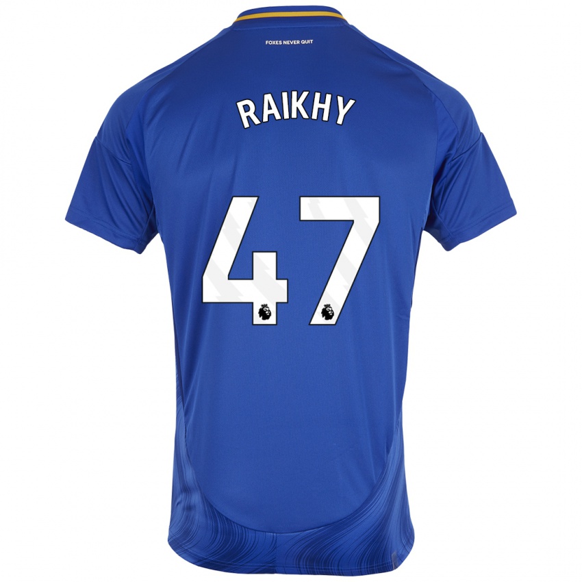 Kinder Arjan Raikhy #47 Blau Weiß Heimtrikot Trikot 2024/25 T-Shirt Österreich