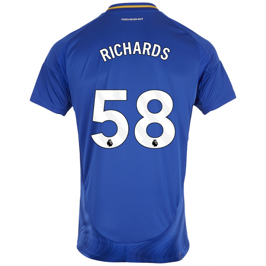 Kinder Amani Richards #58 Blau Weiß Heimtrikot Trikot 2024/25 T-Shirt Österreich