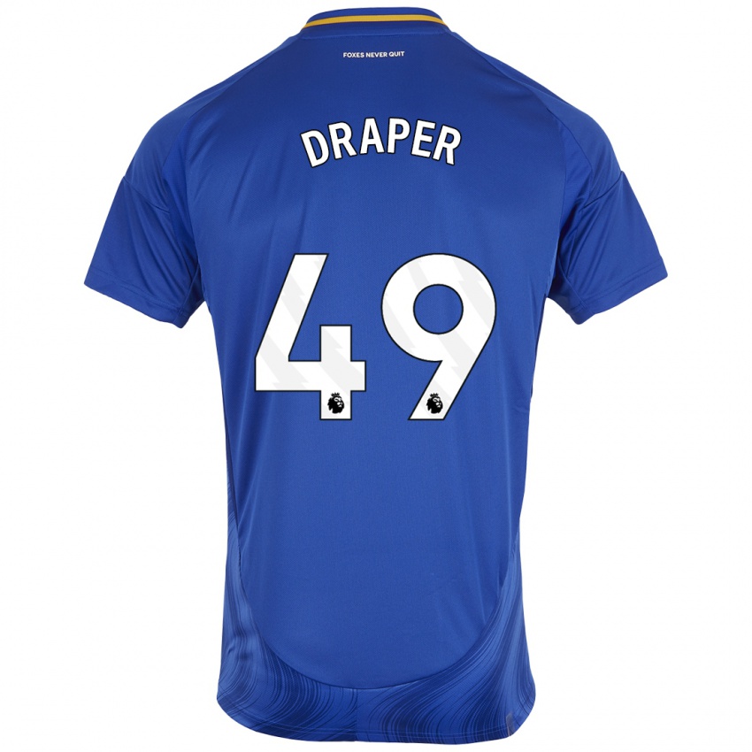 Kinder Denny Draper #49 Blau Weiß Heimtrikot Trikot 2024/25 T-Shirt Österreich