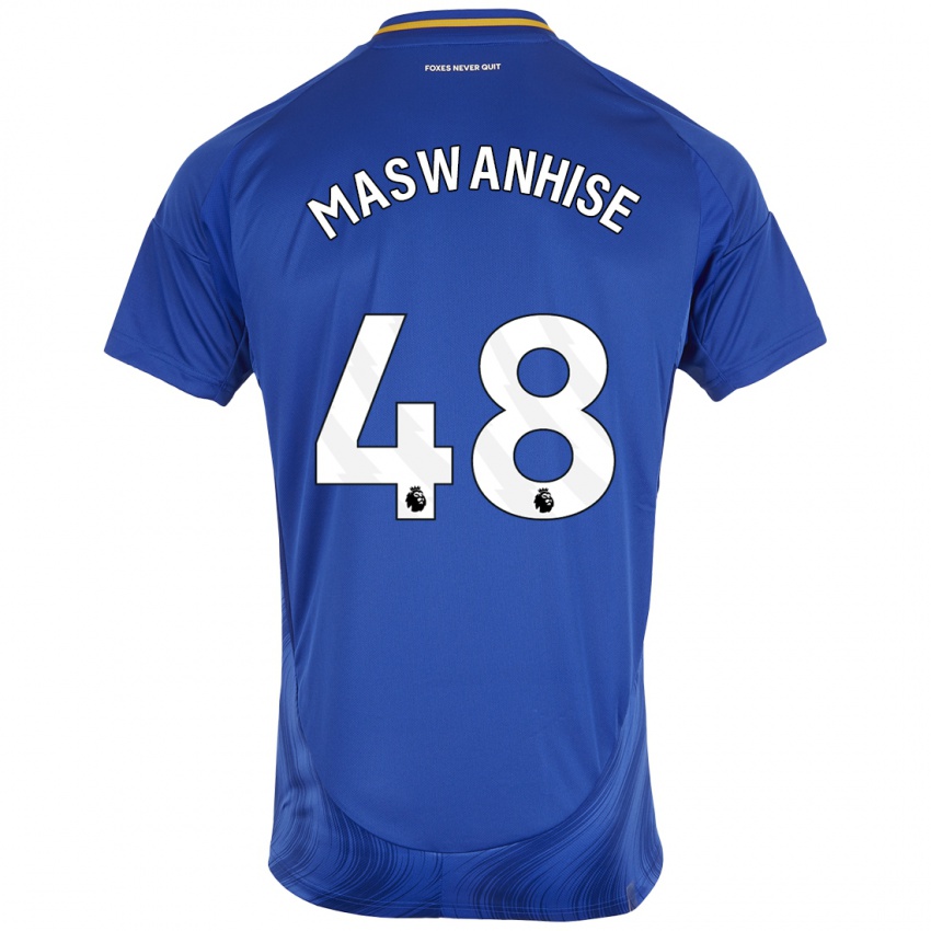 Kinder Tawanda Maswanhise #48 Blau Weiß Heimtrikot Trikot 2024/25 T-Shirt Österreich