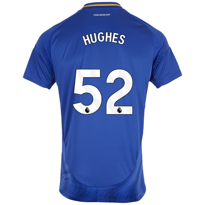 Kinder Iestyn Hughes #52 Blau Weiß Heimtrikot Trikot 2024/25 T-Shirt Österreich