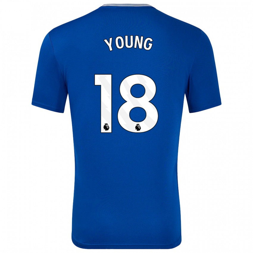 Kinder Ashley Young #18 Blau Mit Heimtrikot Trikot 2024/25 T-Shirt Österreich