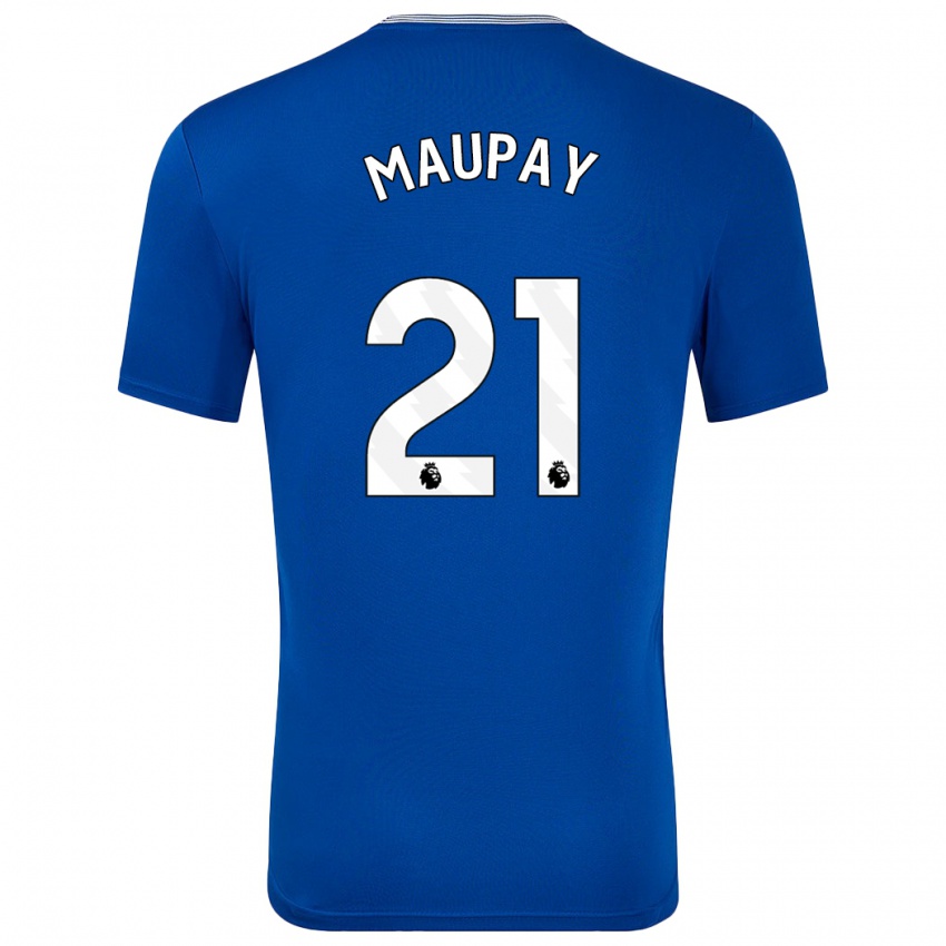 Kinder Neal Maupay #21 Blau Mit Heimtrikot Trikot 2024/25 T-Shirt Österreich