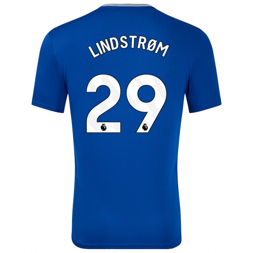 Kinder Jesper Lindstrøm #29 Blau Mit Heimtrikot Trikot 2024/25 T-Shirt Österreich