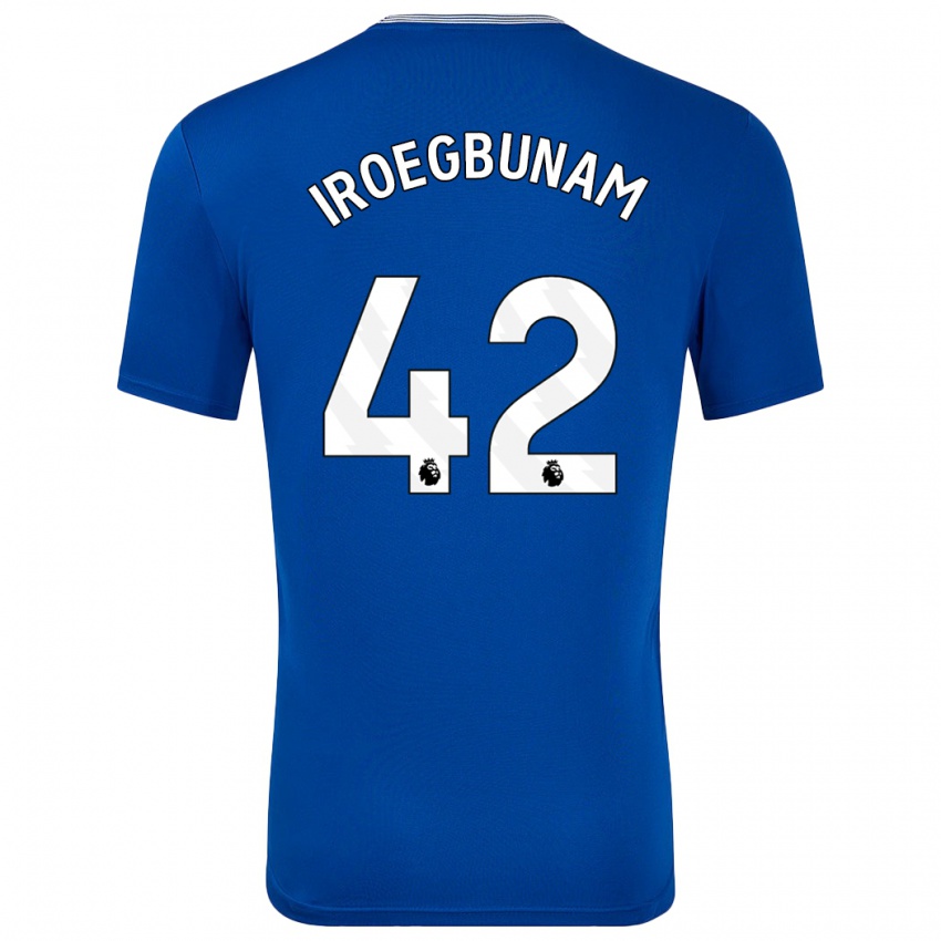 Kinder Tim Iroegbunam #42 Blau Mit Heimtrikot Trikot 2024/25 T-Shirt Österreich