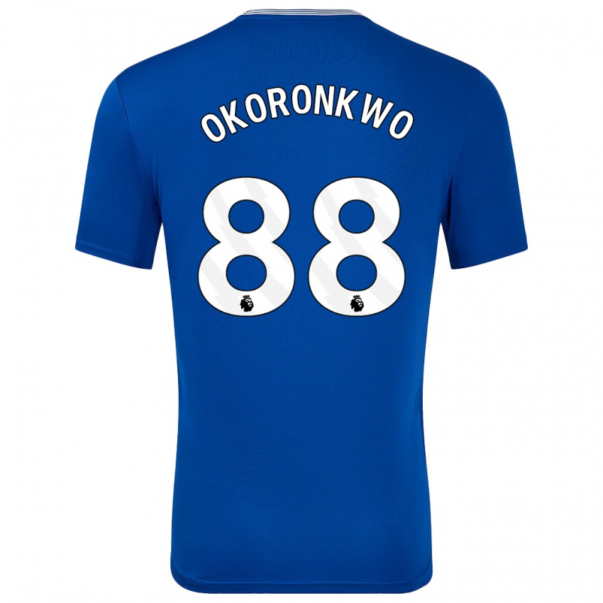 Kinder Francis Okoronkwo #88 Blau Mit Heimtrikot Trikot 2024/25 T-Shirt Österreich