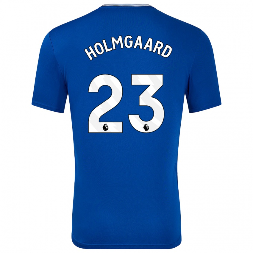 Kinder Sara Holmgaard #23 Blau Mit Heimtrikot Trikot 2024/25 T-Shirt Österreich