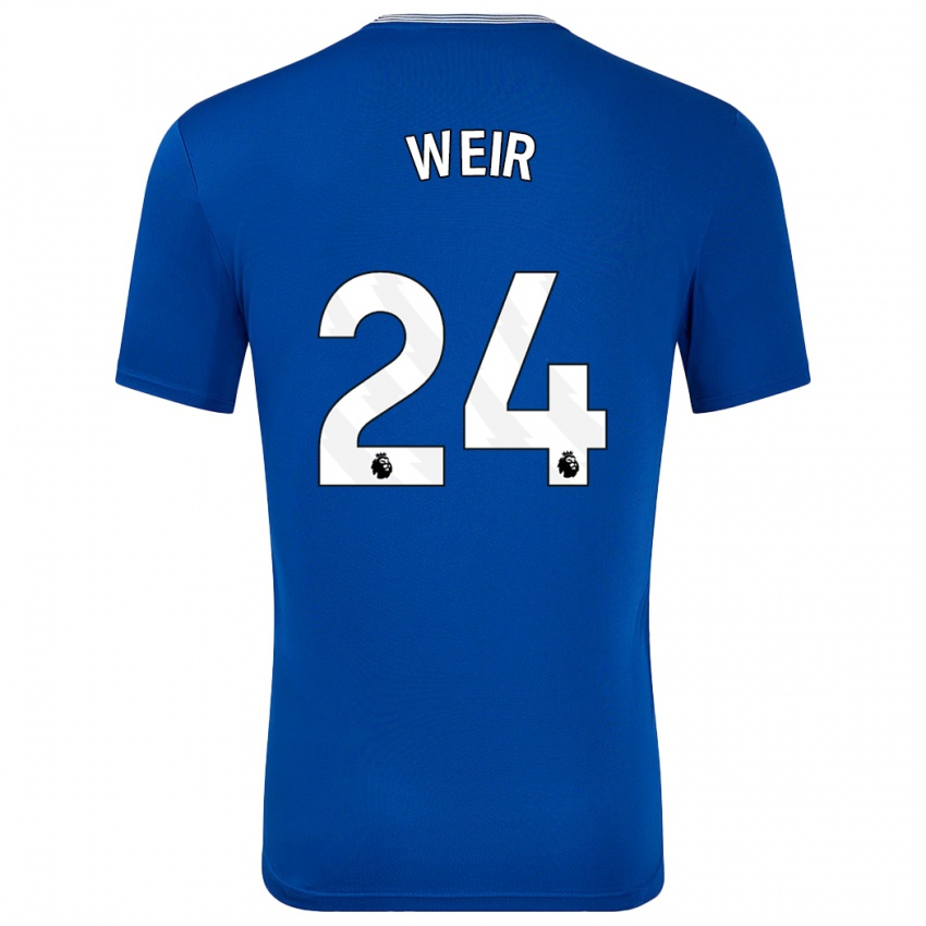 Kinder Kenzie Weir #24 Blau Mit Heimtrikot Trikot 2024/25 T-Shirt Österreich