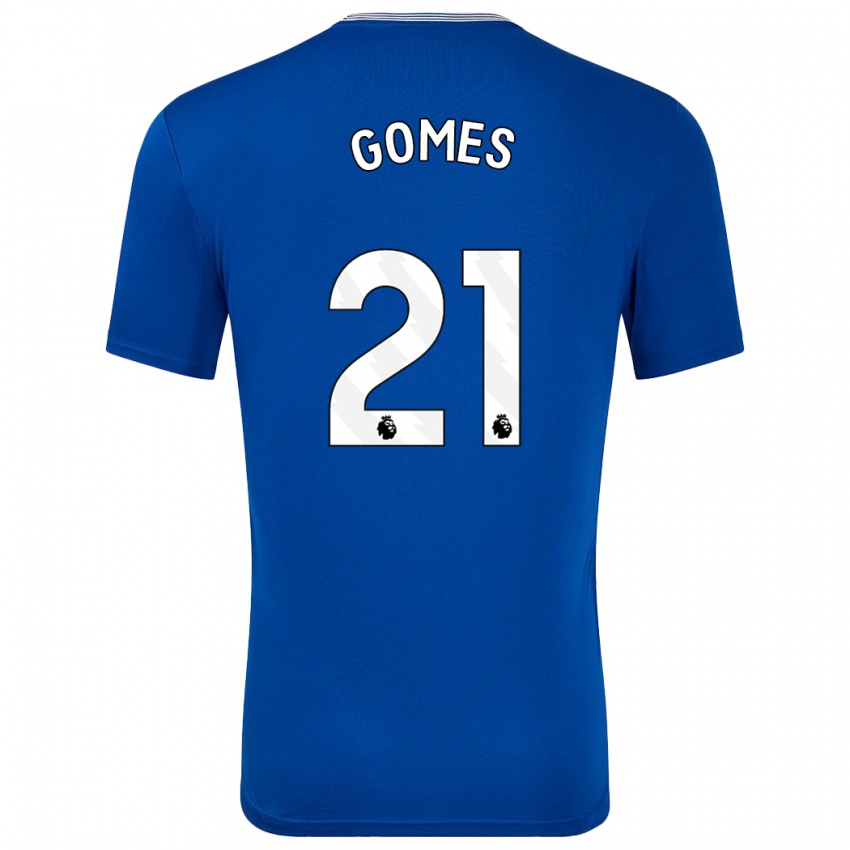 Kinder André Gomes #21 Blau Mit Heimtrikot Trikot 2024/25 T-Shirt Österreich