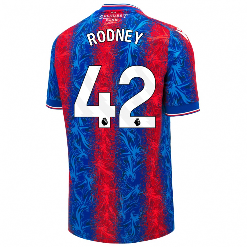 Kinder Kaden Rodney #42 Rot Blauen Streifen Heimtrikot Trikot 2024/25 T-Shirt Österreich