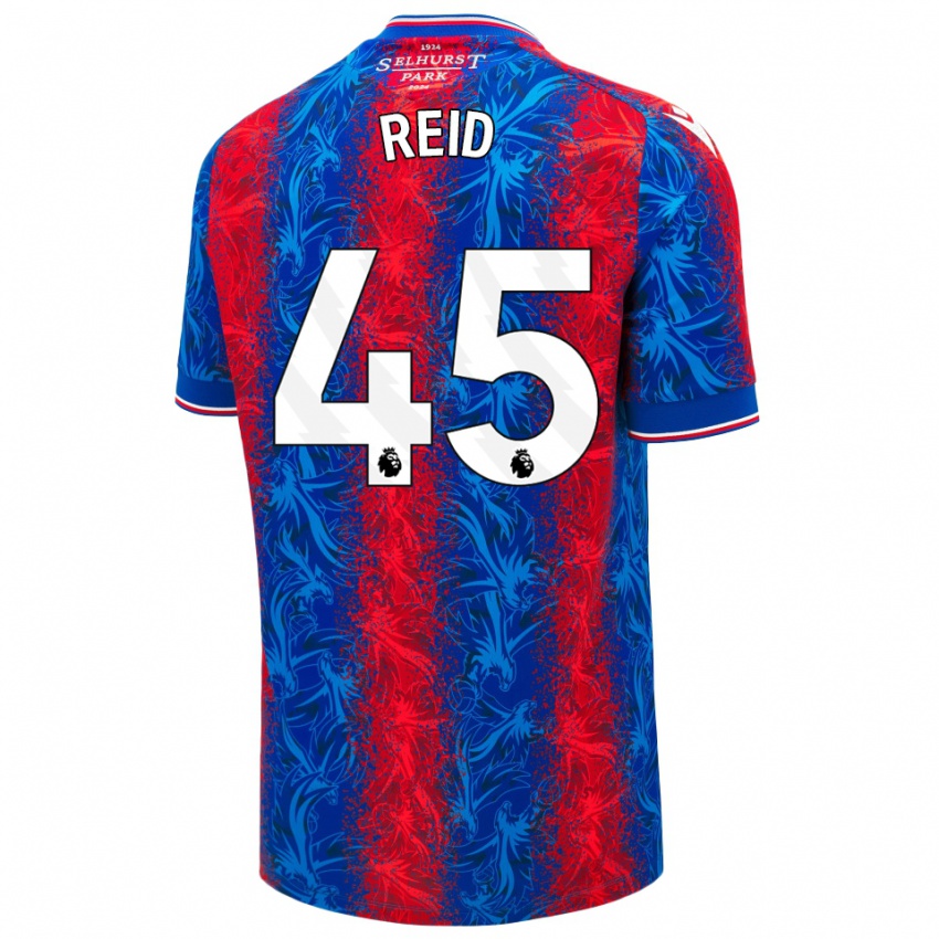 Kinder Dylan Reid #45 Rot Blauen Streifen Heimtrikot Trikot 2024/25 T-Shirt Österreich